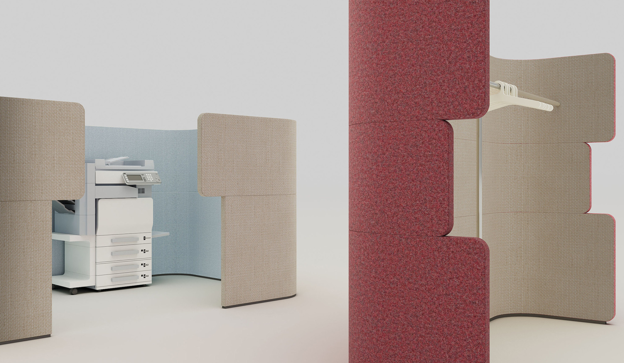 Bene-DOCKLANDS-Coat-Rack-Raum-Element-mit-integrierter-Kleiderstange