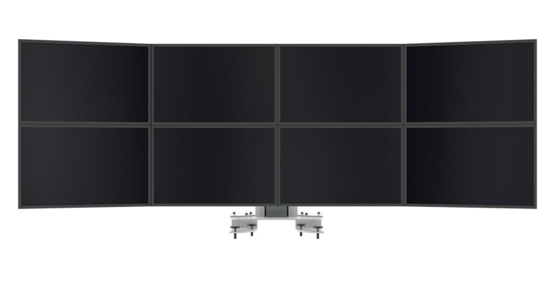 SMS-Flatscreenstandfuss-Multi-Control-2xQuad-Boom-weiss