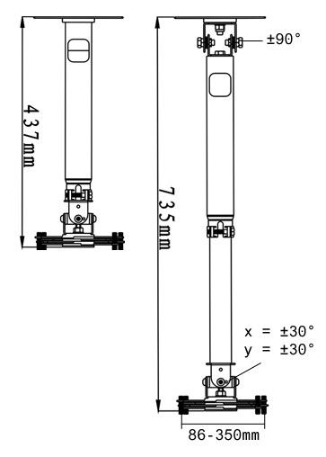 Vision-Deckenhalterung-TM-TELE