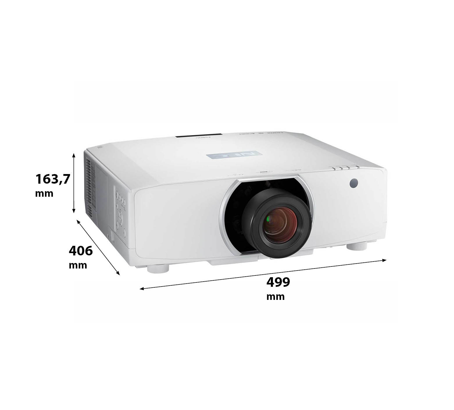 NEC-PA703W-met-losse-lens-NP13ZL