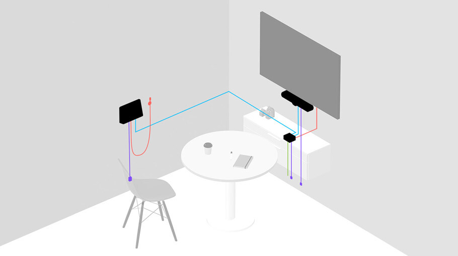 Logitech-Tap-Wall-Mount-plaatsbesparende-muurhouder-met-Kabelmanagement