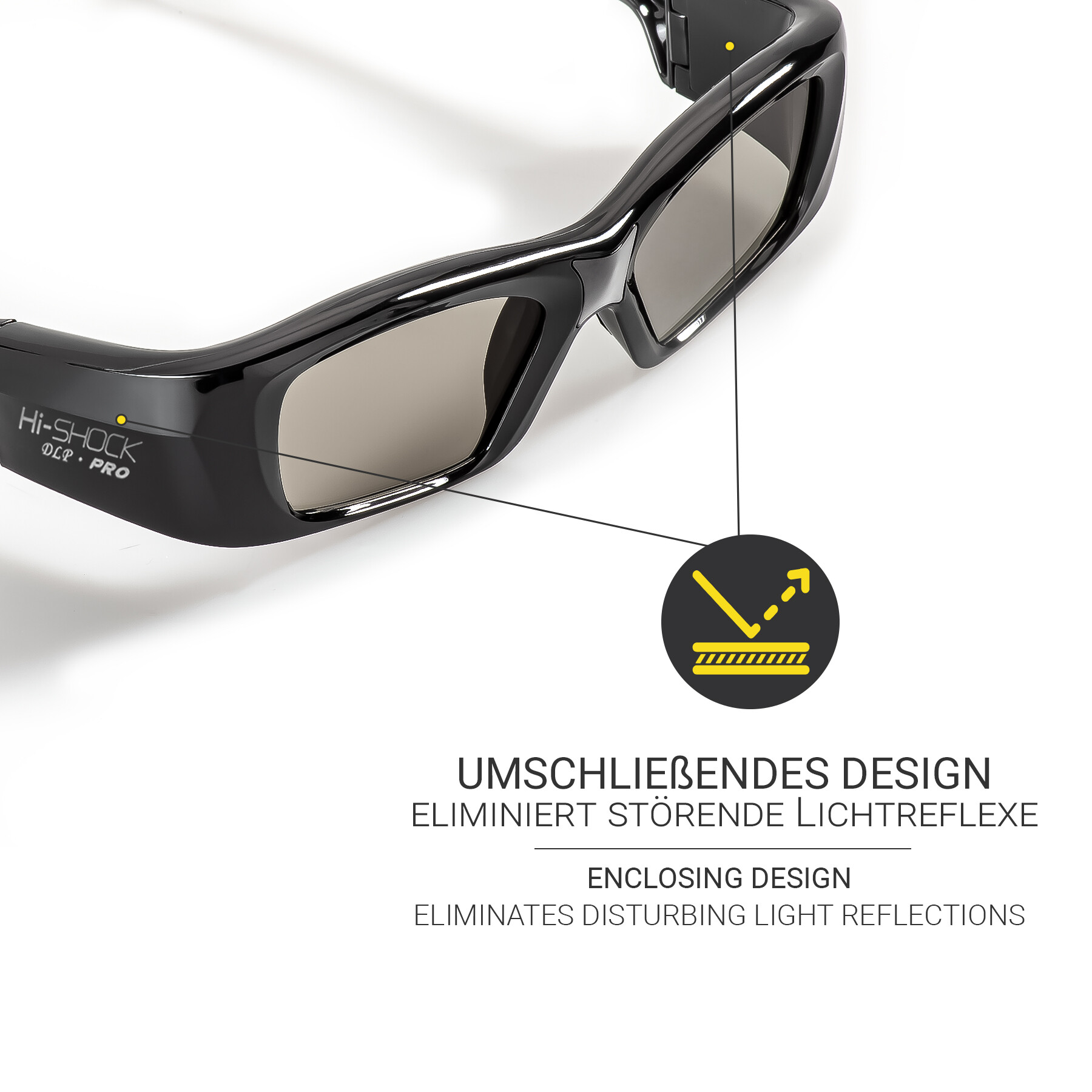 Hi-SHOCK-Pro-7G-Black-Diamond-DLP-Link-3D-Brille-mit-max-Akkukapazitat