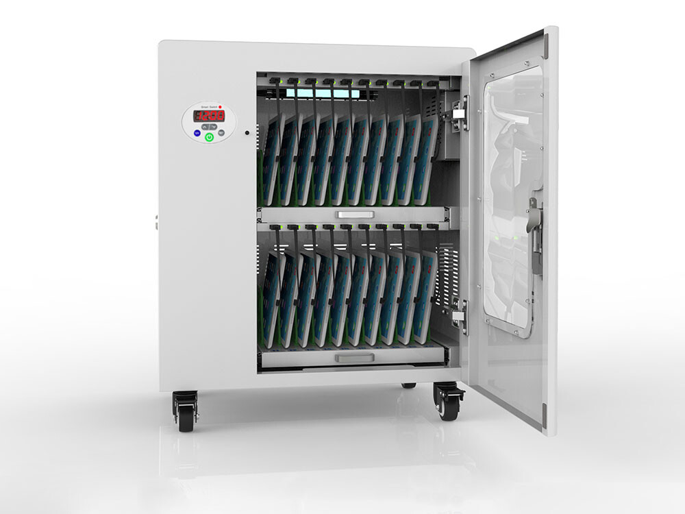 Good-Connections-R-ANTARES-T20S-Tablet-Ladewagen-UV-C-Desinfektion-Sync-Funktion-grau