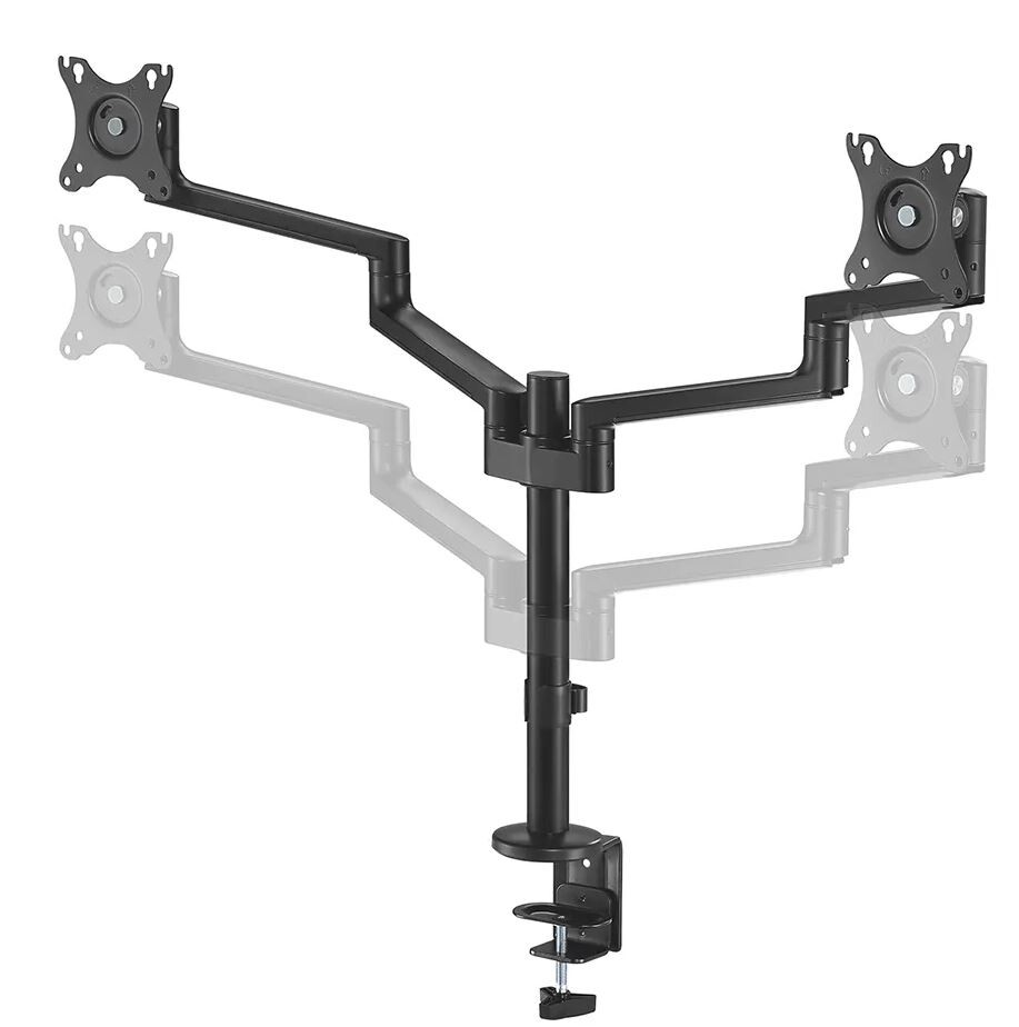 Neomounts-DS60-425BL2-volledig-beweegbare-tafelbeugel-voor-twee-schermen-tot-27-zwart