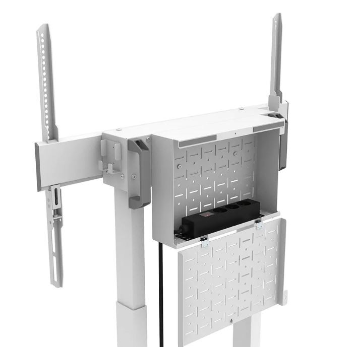 Neomounts-FL55-875WH1-gemotoriseerde-vloerstandaard-voor-55-100-schermen-Wit