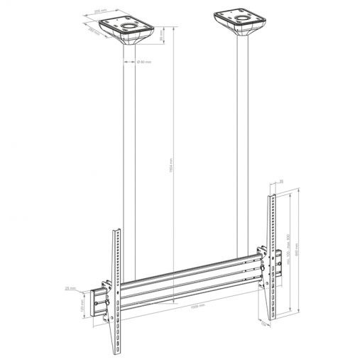 Hagor-PLD-Single-HD-Schwerlast-Deckenhalterung-75-100-max-VESA-900x600-Traglast-100-kg-Landscape-Demoware