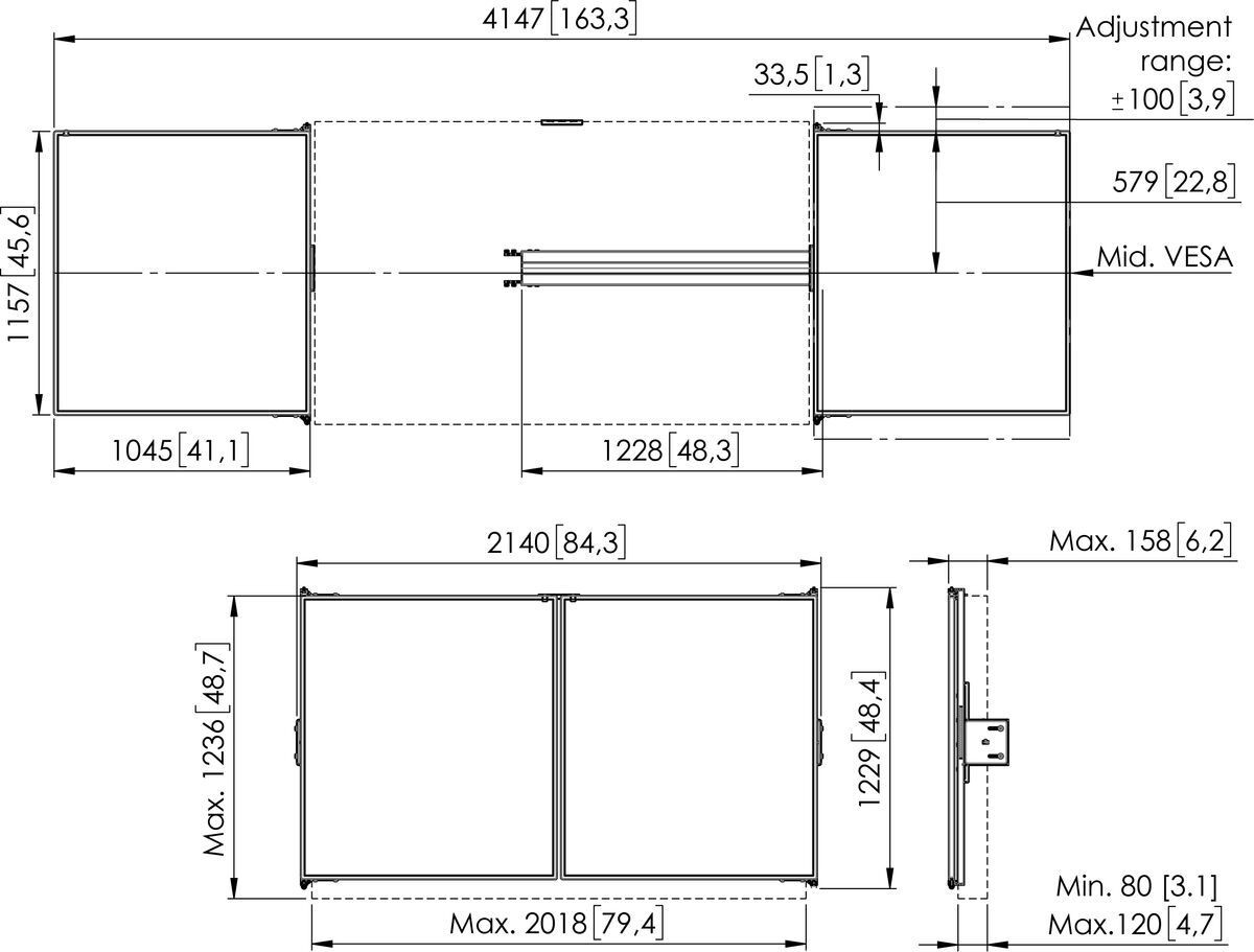 Vogels-RISE-WBS86-Whiteboardset-86-inch-voor-RISE-2xxx-en-RISE-4xxx