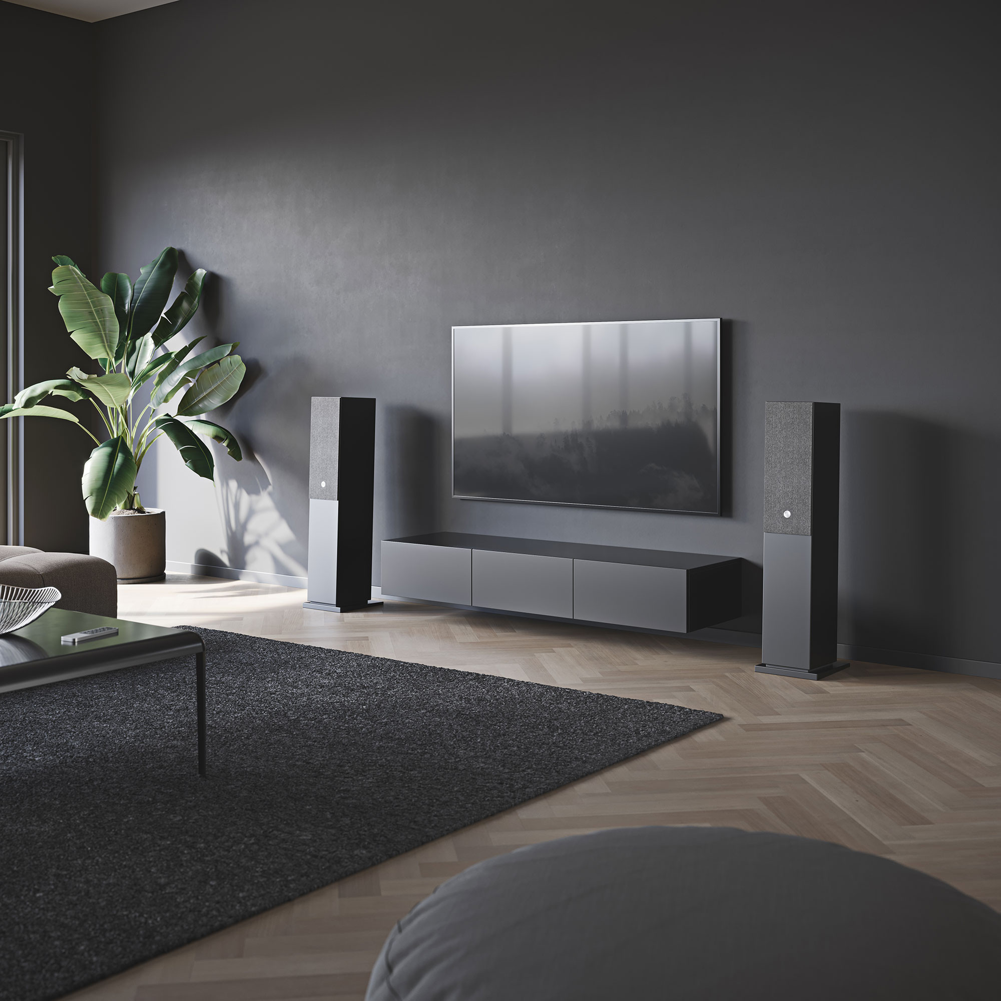 Audio-Pro-A48-W-Wireless-Multiroom-Standlautsprecher-in-Schwarz