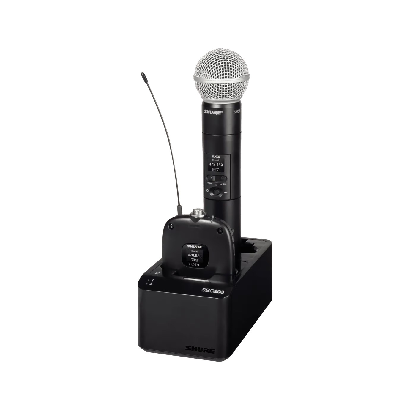 Shure-SBC203-2-fach-Ladestation-fur-SB903-Lithium-Ionen-Akkus-Demoware