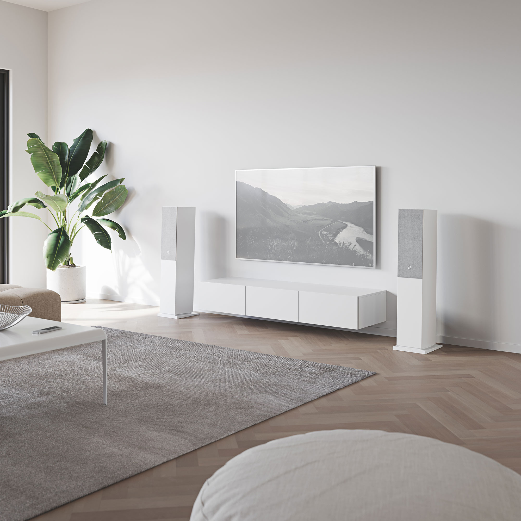 Audio-Pro-A48-W-Wireless-Multiroom-Standlautsprecher-in-Weiss-Demoware