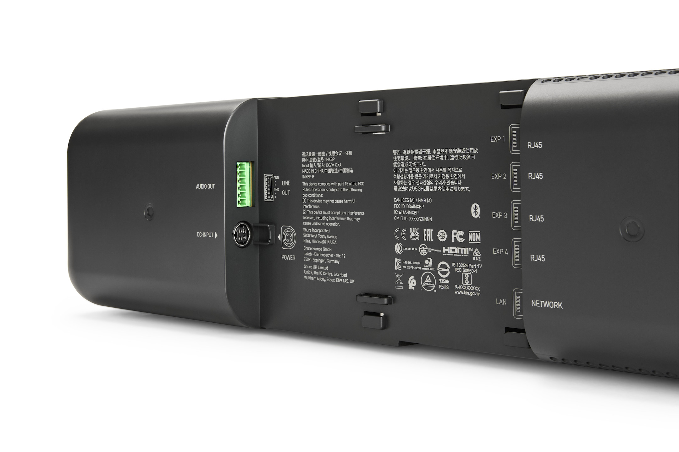 SHURE-IntelliMix-Bar-Pro-Kit-All-in-One-Videobar-mit-Touchpanel-fur-grosse-Raume-in-weiss