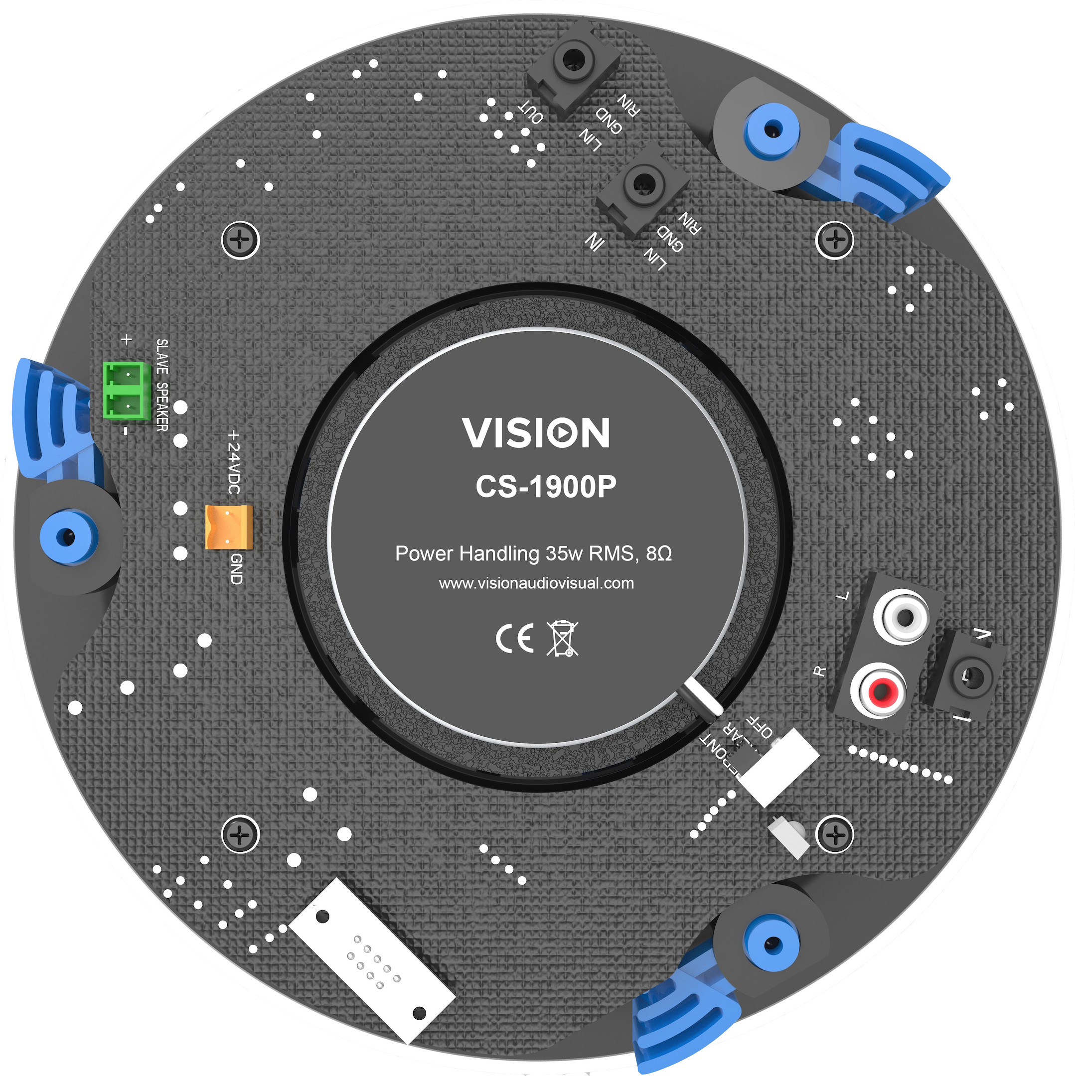 Vision-CS-1900P-Bluetooth-Aktiv-Deckenlautsprecher-Paar-Weiss-Demoware
