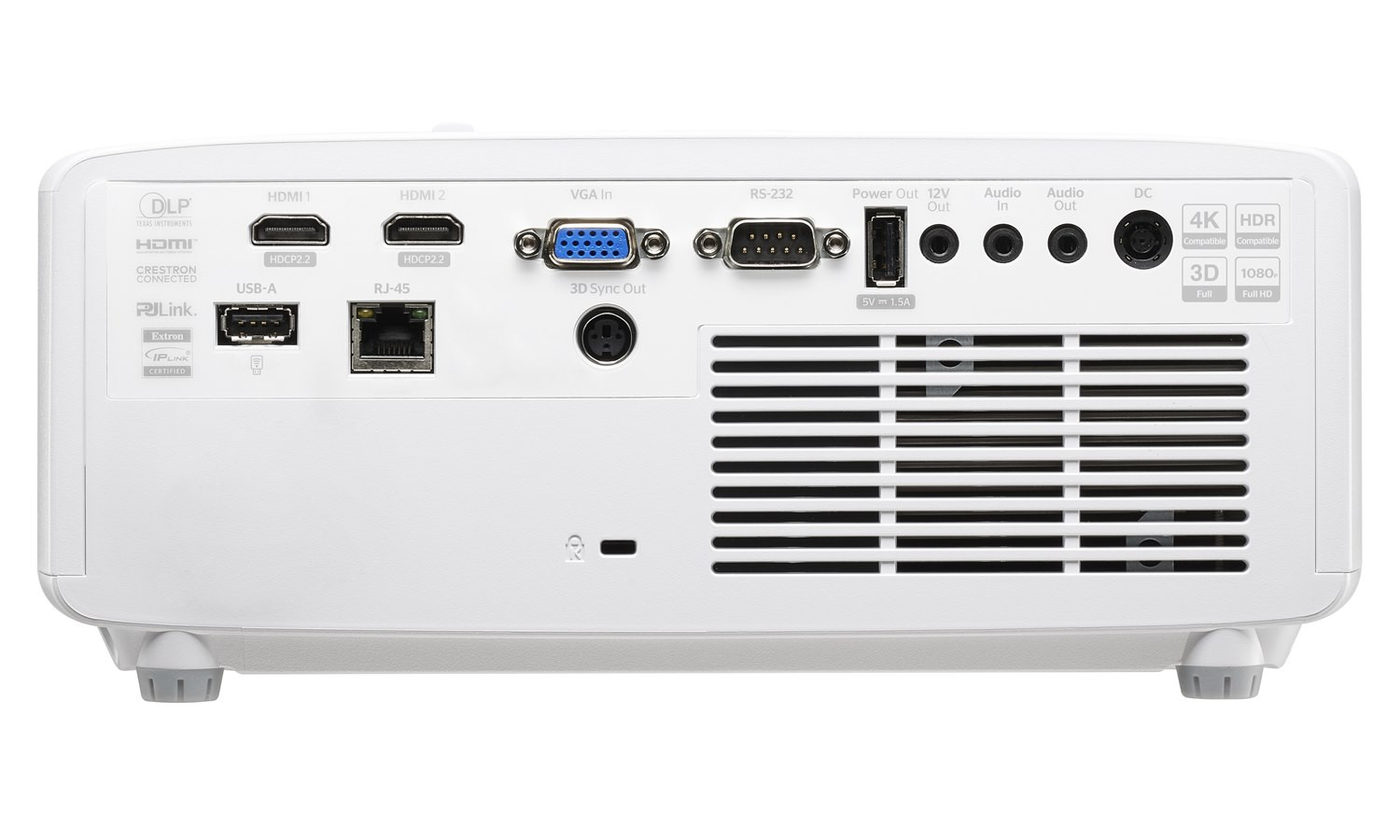 Optoma-ZH551-Full-HD-Laserprojektor-fur-professionelle-Prasentationen-Demoware-Platin