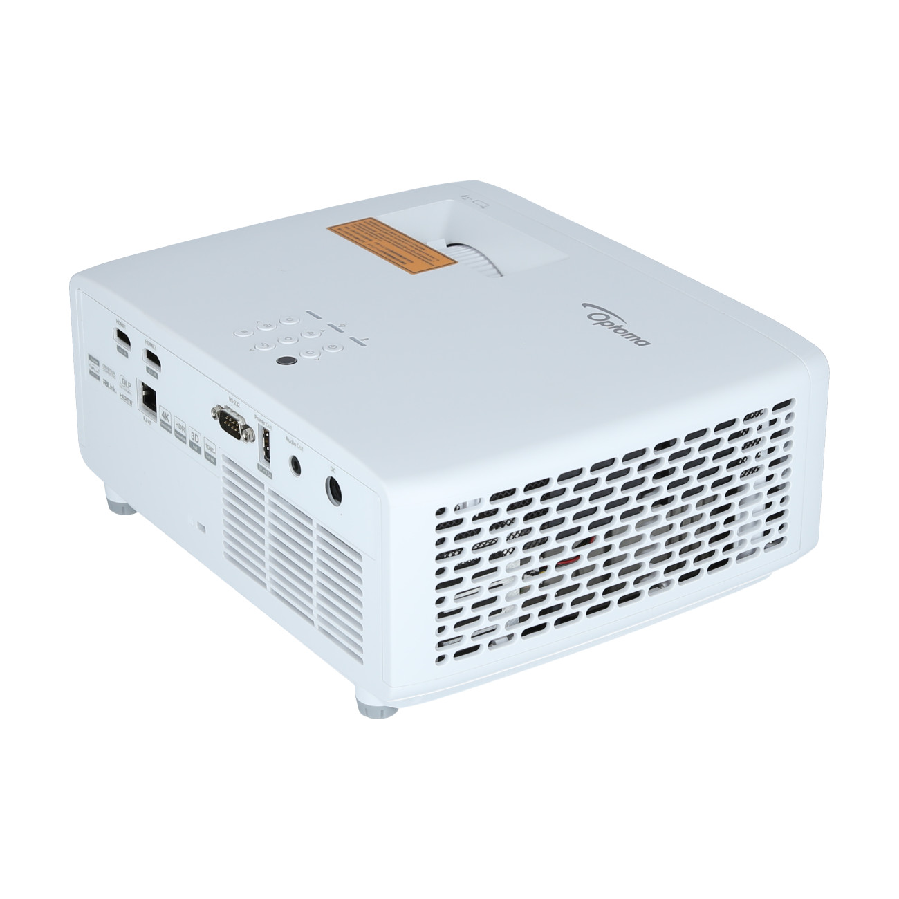 Optoma-ZH450-Full-HD-Beamer-mit-4500-Lumen-und-umweltfreundlichem-Design-fur-professionelle-Prasentationen-Demoware-Silber