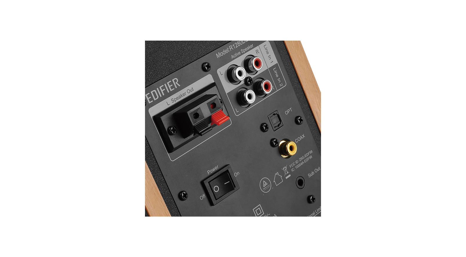 EDIFIER-R1280DBs-Aktive-Bluetooth-Regallautsprecher-Holz