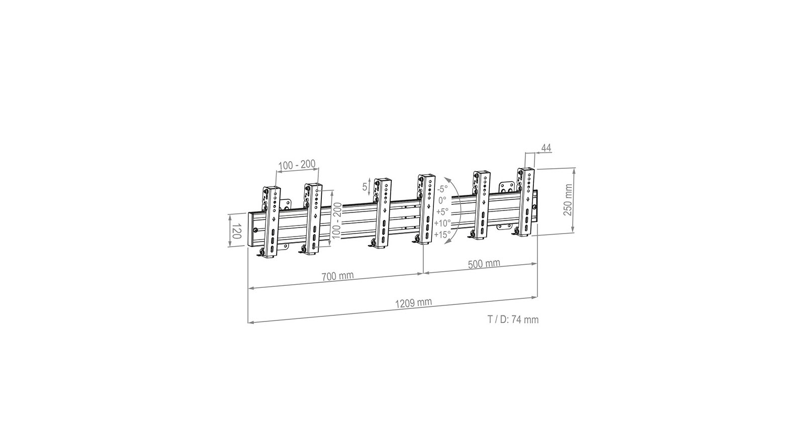 Hagor-CPS-MENUBOARD-W3P-32-43-VESA-200-System-zur-Wandmontage