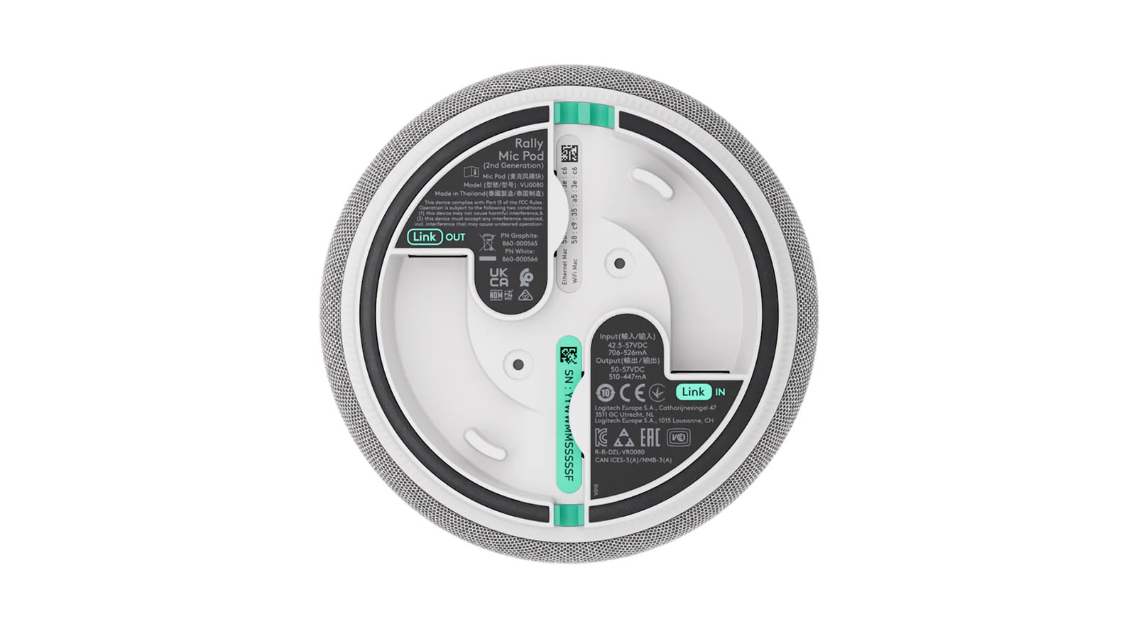 Logitech-Rally-Mic-Pod-2-Grijs-wit