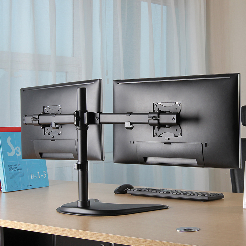 Hagor-HA-Tablemount-FS-Dual-Vrijstaande-monitorhouder-voor-twee-schermen-van-15-27-inch-in-hoogte-verstelbaar