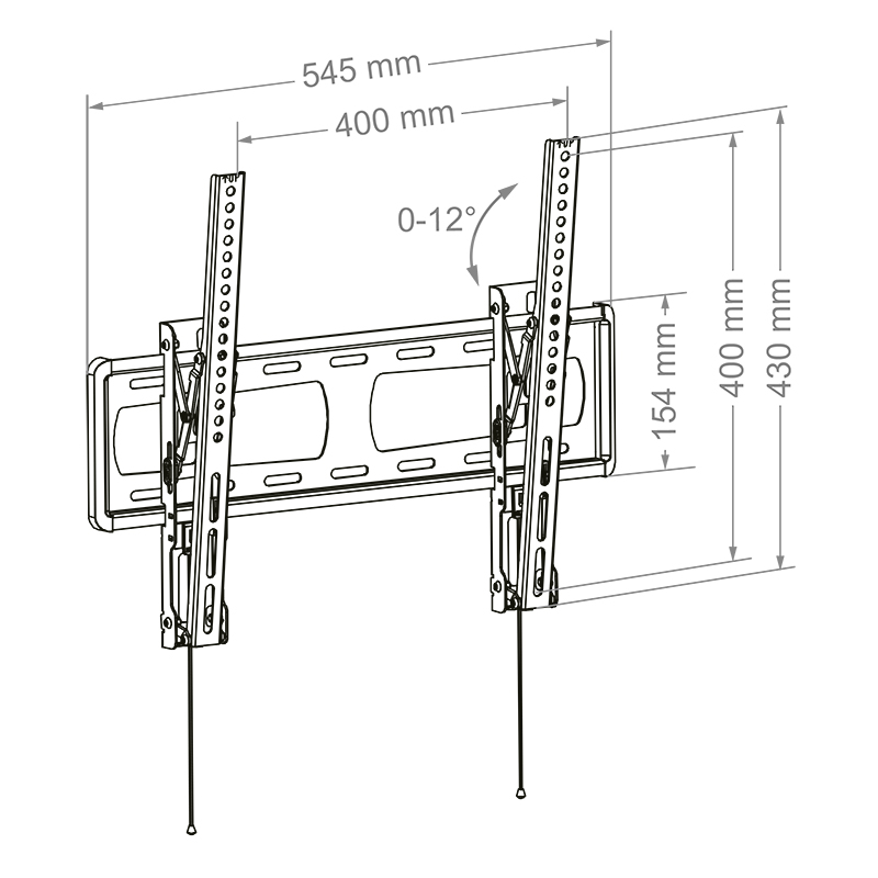 Hagor-BL-Tilt-400-Wandbevestiging-voor-een-scherm-van-32-49-inch-kantelbaar