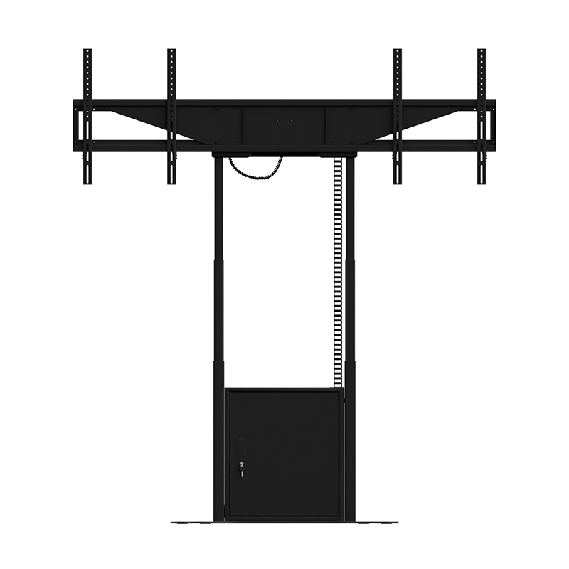 Hagor-HP-Twin-Lift-FS-DB-Vrijstaand-liftsysteem-voor-twee-schermen-van-46-65-naast-elkaar-elektrisch-in-hoogte-verstelbaar