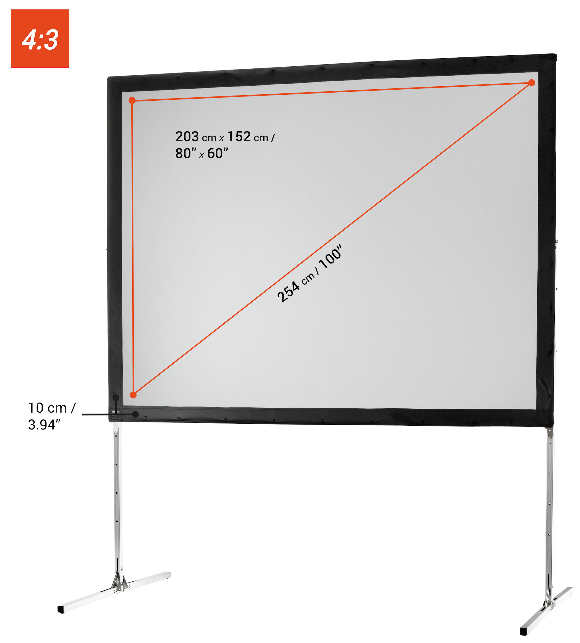 celexon-Faltrahmen-Leinwand-Mobil-Expert-203-x-152cm-Frontprojektion-Demoware
