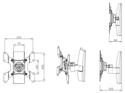VCM-Wandhalterung-TS-1-Schwarz