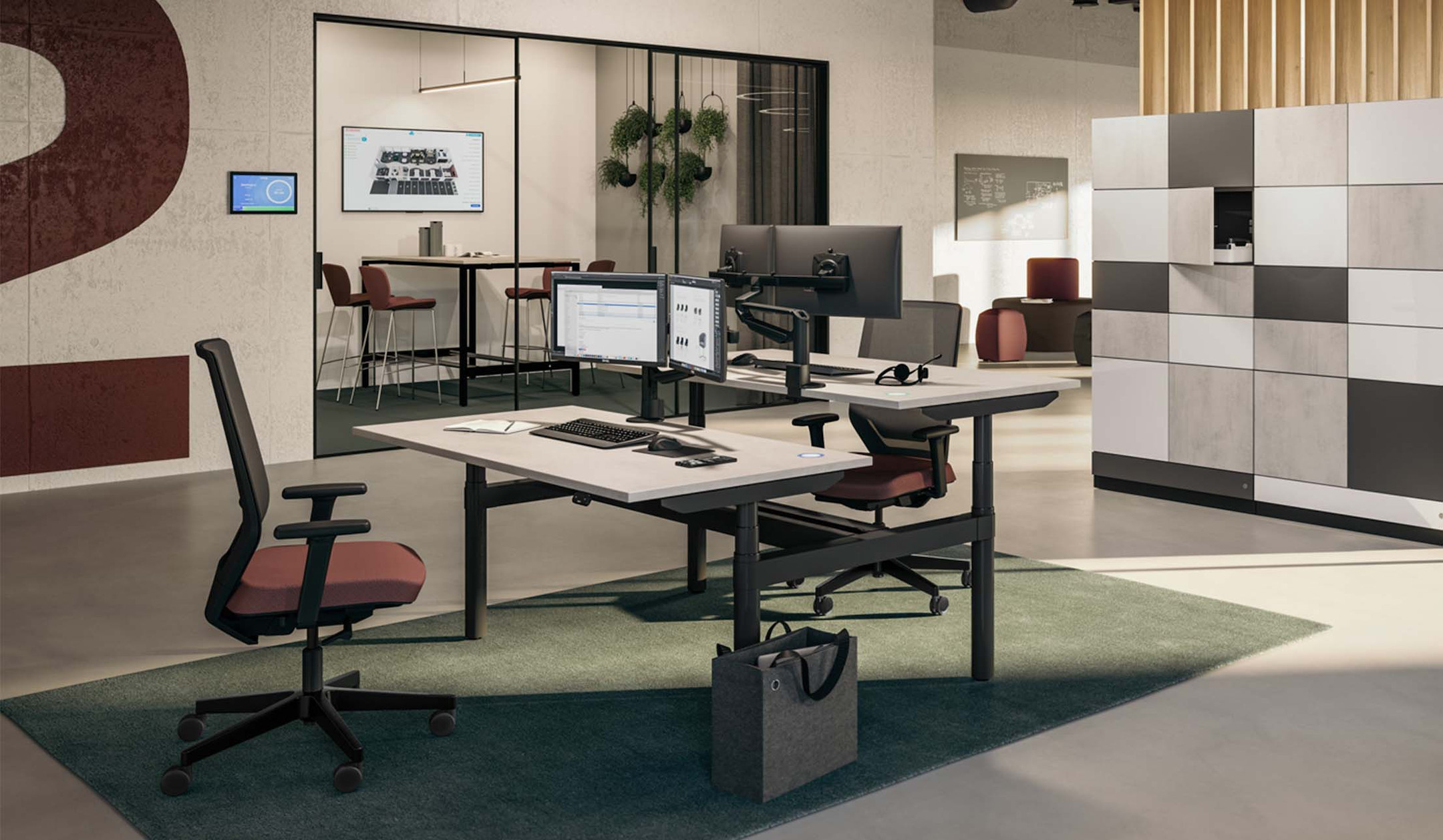 ASSMANN-Tensos-Compact-elektrisch-hohenverstellbarer-Doppelarbeitsplatz-fur-ergonomische-Teamarbeit