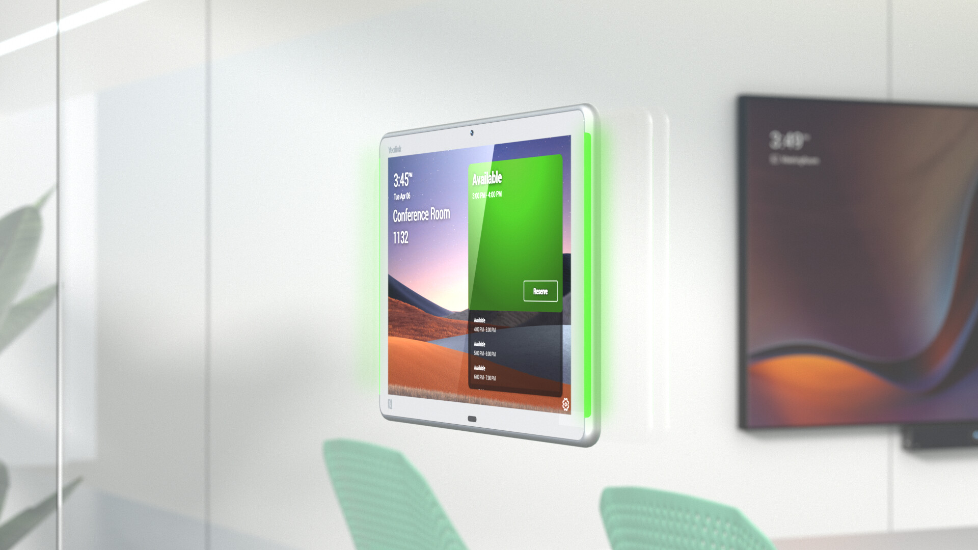 Yealink-RoomPanel-Plus-10-1-multifunctioneel-vol-RGB-scherm-voor-kamerreservering-achtergrond-LED-Android-wit