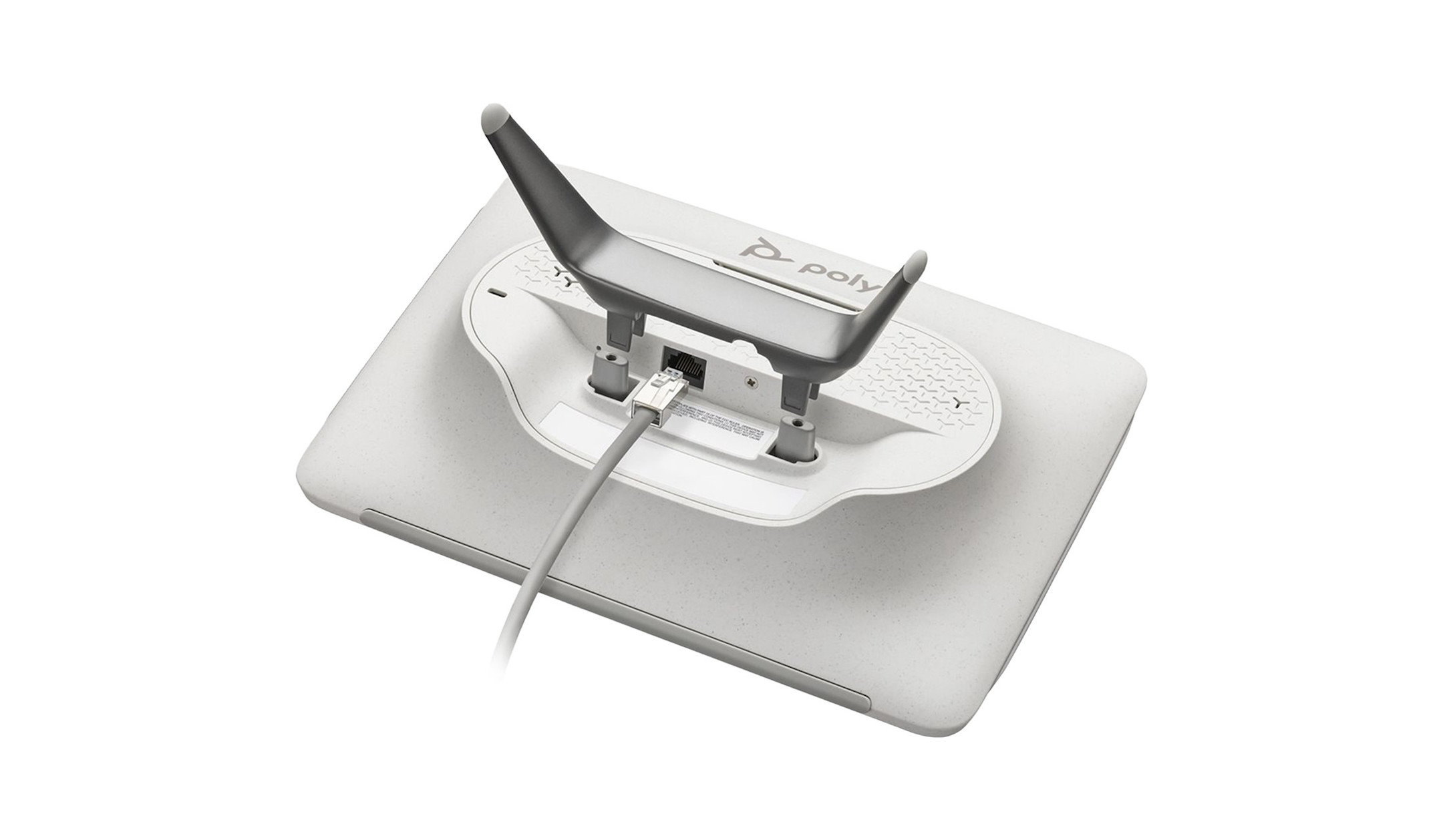 Poly-TC10-touchcontroller-met-LED-statusdisplay-en-flexibele-montage-voor-slimme-ruimteplanning-en-videoconferentiebesturing-in-wit