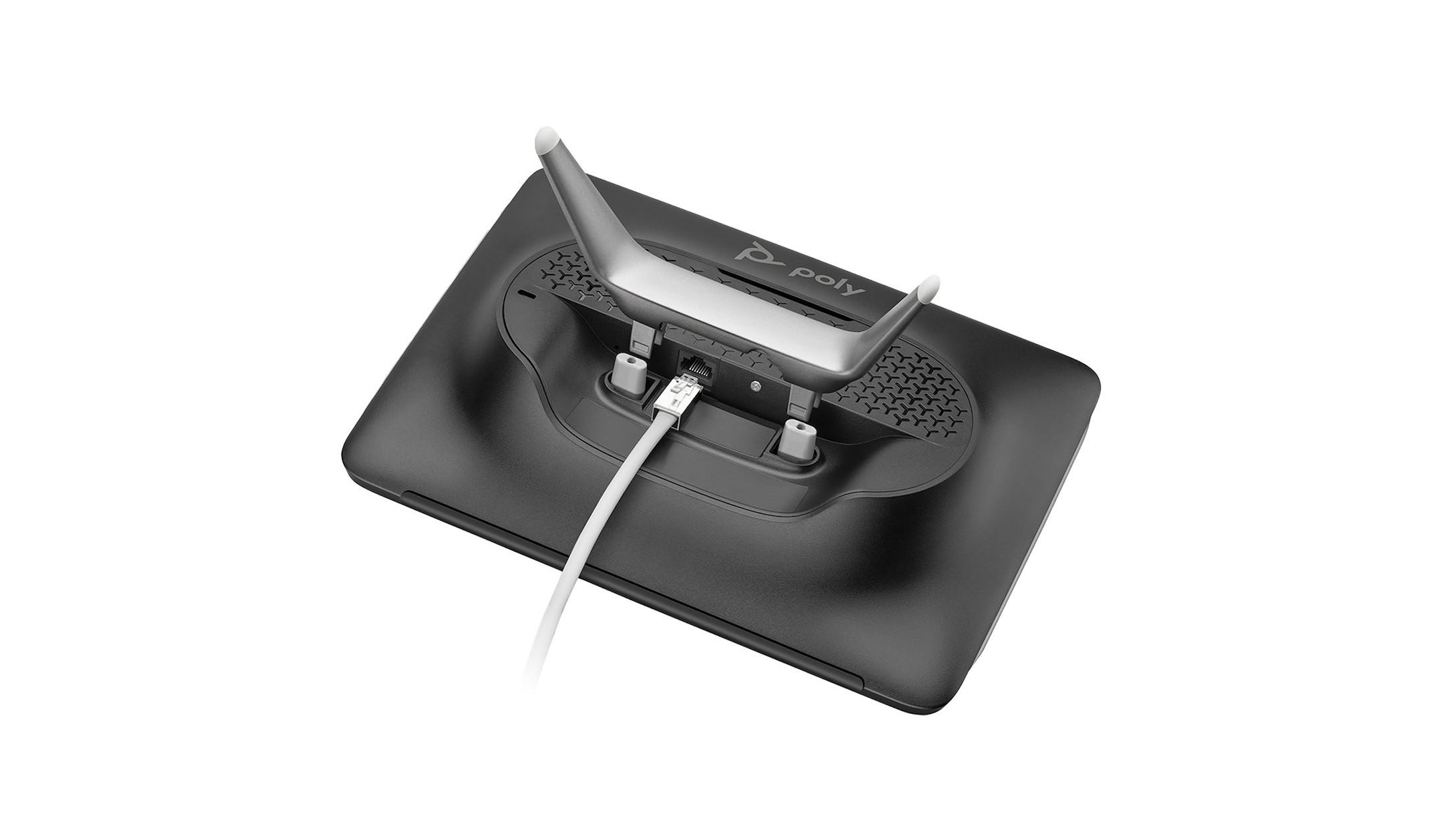 Poly-TC10-Touch-Controller-mit-LED-Statusanzeige-und-flexibler-Montage-fur-smarte-Raumplanung-und-Videokonferenzsteuerung-in-schwarz