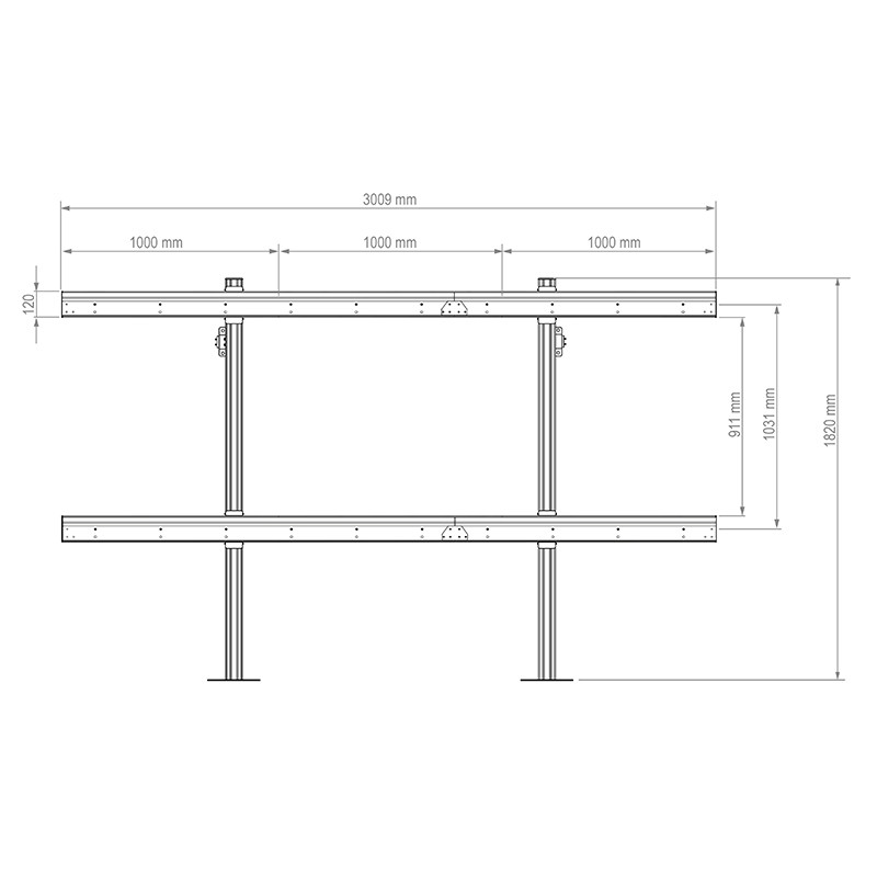 Hagor-LED-SBW-Avocor-AVX1320-135-LED-SBW-Avocor-AVX1320-135-vloer-wandbevestigingssysteem-geschikt-voor-Avocor-AVX1320