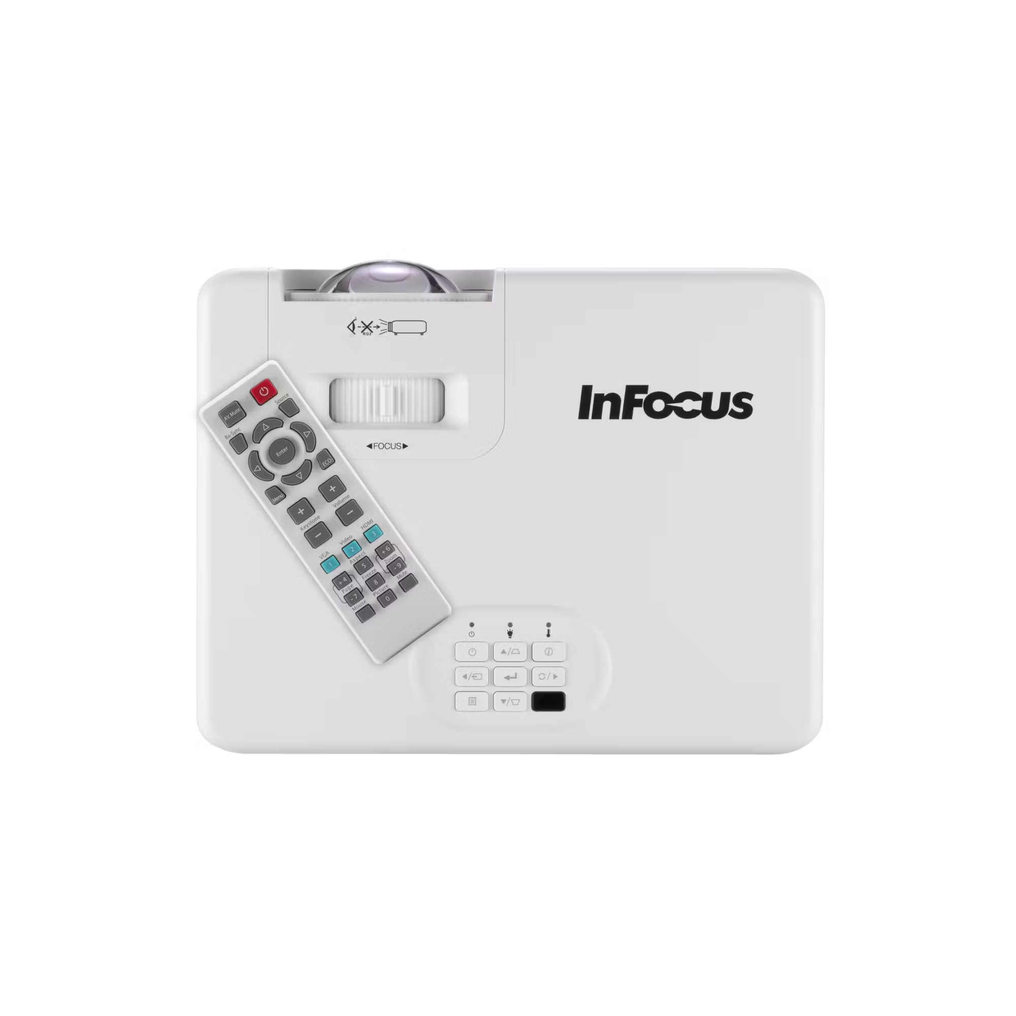 InFocus-Nemesis-II-IN1028ST-Beamer-mit-Kurzdistanzoptik-umweltfreundlicher-Laserquelle-4000-Lumen-Demoware-Platin