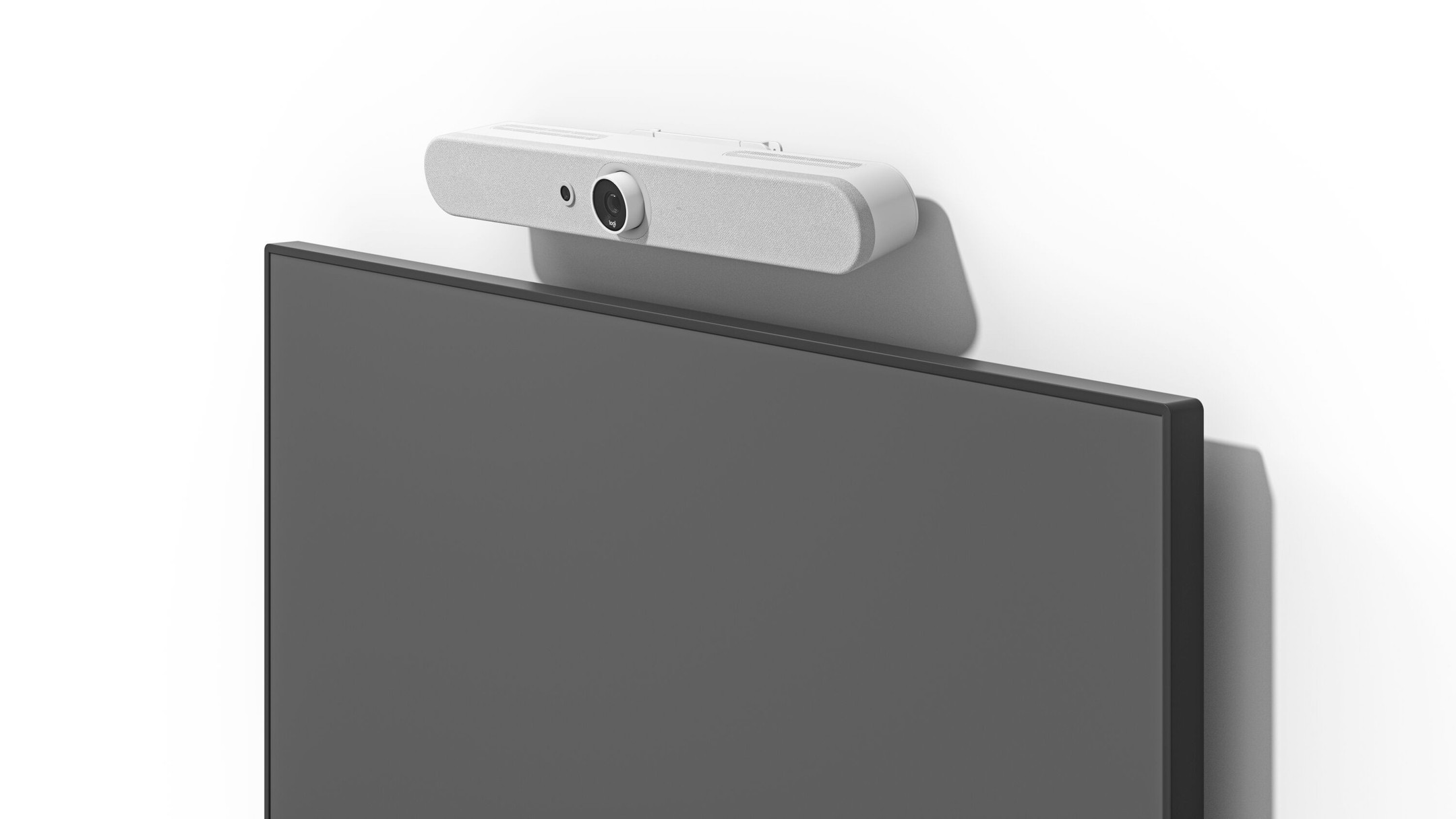 Logitech-Rally-Bar-Mini-Konferenzkamera-mit-3840-x-2160-4K-UHD-8-3-MP-30-fps-120-in-weiss-fur-kleine-bis-mittelgrosse-Raume-Demoware