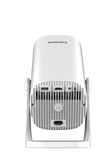 Philips-NeoPix-250-Smart-Full-HD-kompakter-LED-Projektor-mit-um-180-Grad-drehbarem-Stander-Demoware-Platin