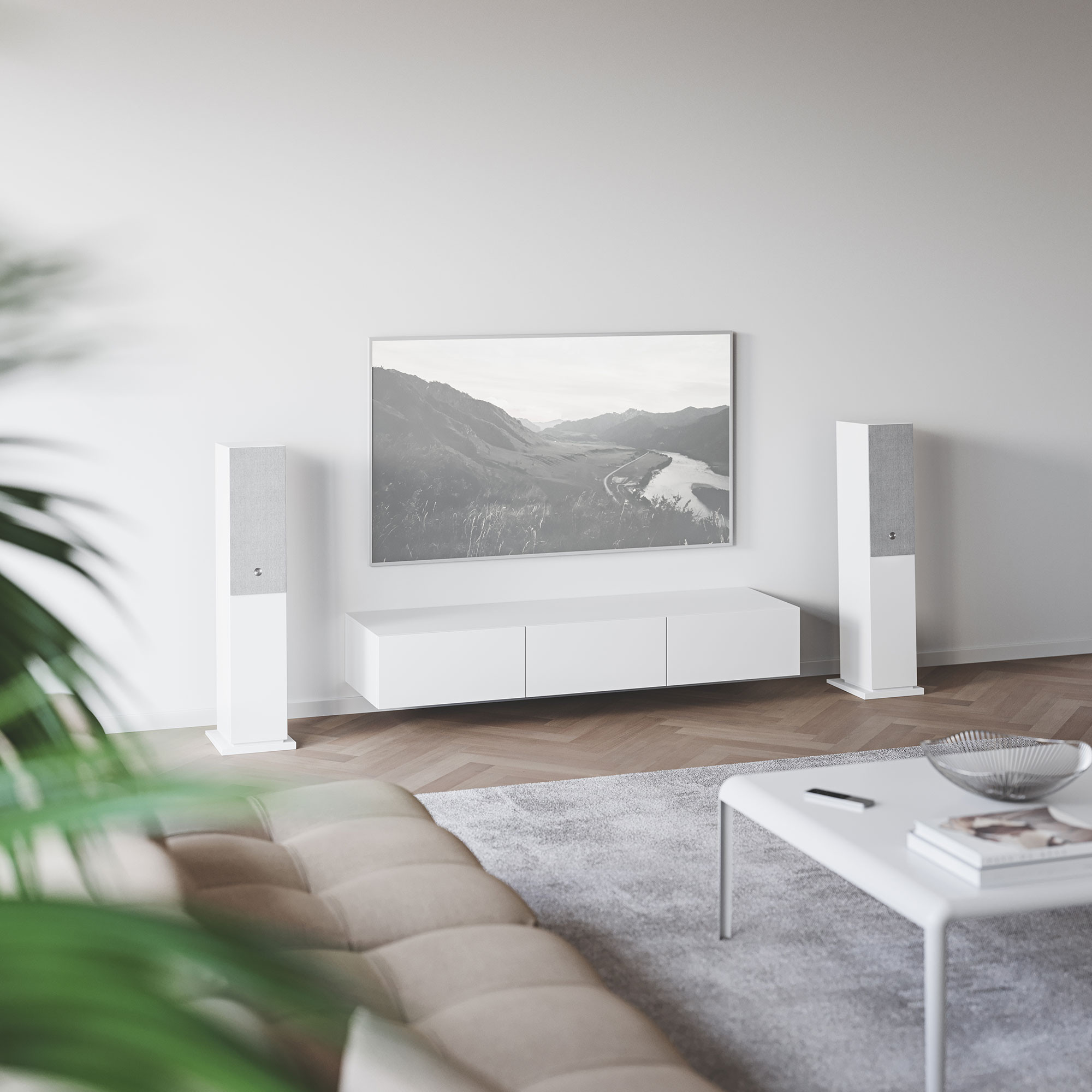 Audio-Pro-A48-W-Wireless-Multiroom-Standlautsprecher-in-Weiss-Demoware