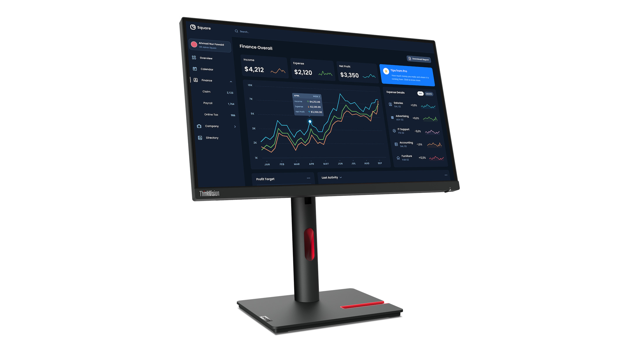 Lenovo-ThinkVision-T22i-30-21-5-inch-Full-HD-monitor-met-IPS-scherm-voor-ergonomische-werkplekken