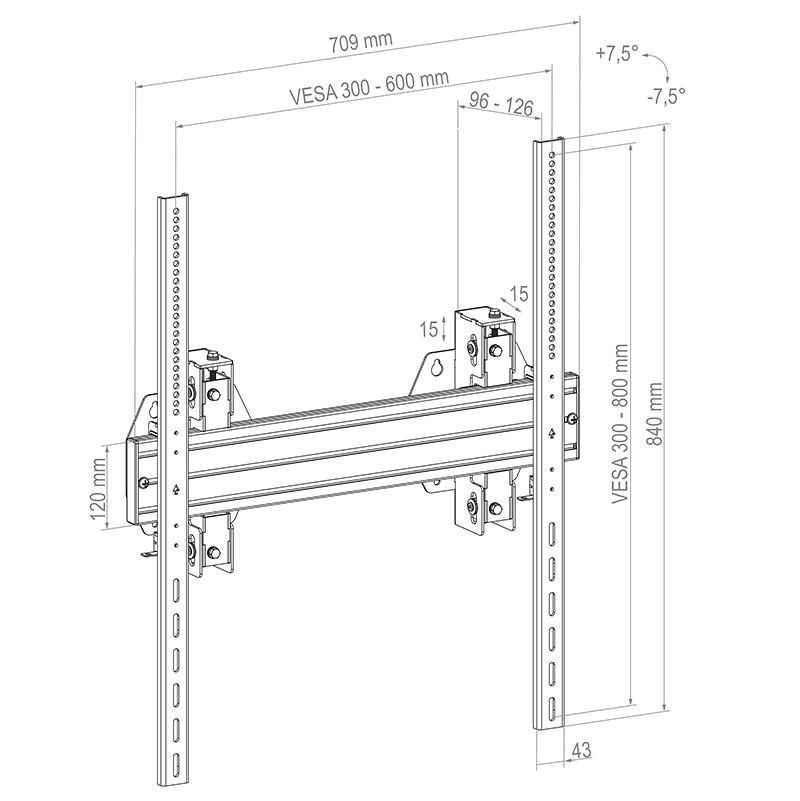 Hagor-WH-Synchron-HD-Portrait-Stevige-wandbevestiging-voor-een-scherm-van-65-98-in-staande-stand