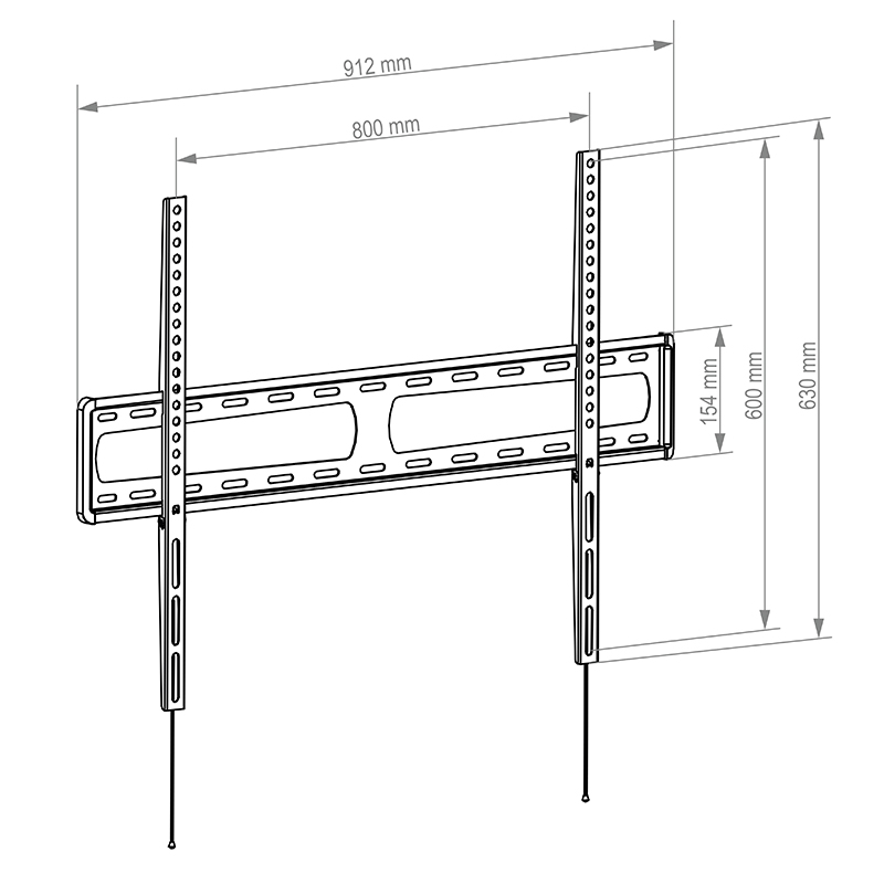 Hagor-BL-Fixed-800-Vaste-wandbevestiging-voor-een-scherm-van-46-65-inch-in-liggende-stand