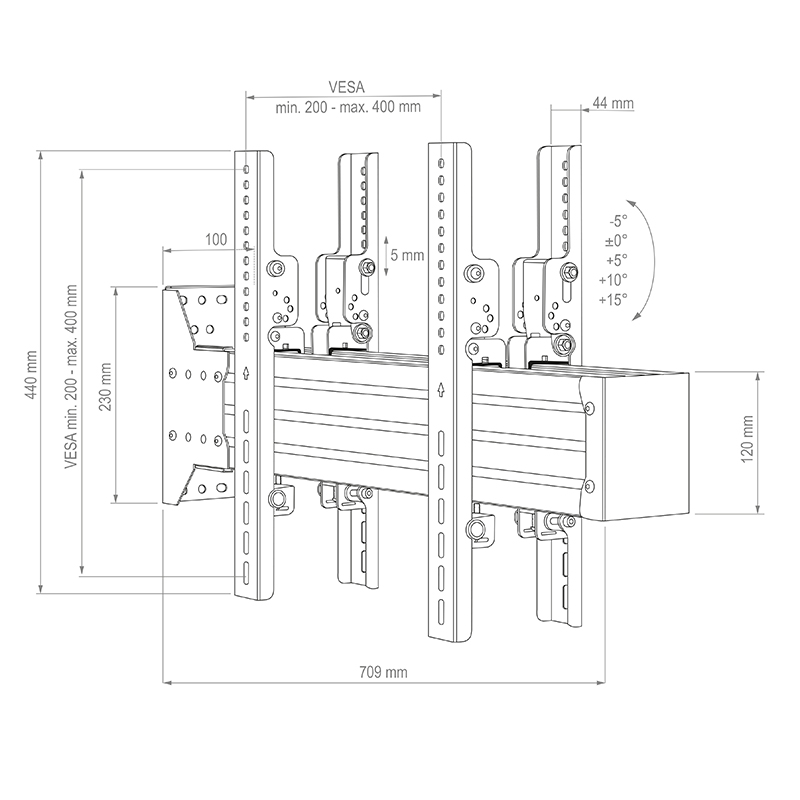 Hagor-CPS-From-Wall-Back-to-Back-Wand-naar-kamer-bevestiging-voor-schermen-van-42-55-inch-rug-aan-rug-opstelling