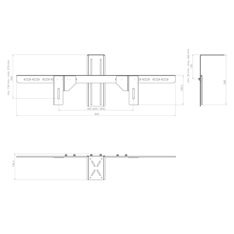 Hagor-HA-Cam-Holder-Universele-camerabevestiging-voor-schermen-tot-75-inch-in-hoogte-verstelbaar-tijdens-de-installatie