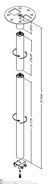 Acer-projector-plafondbeugel-lang
