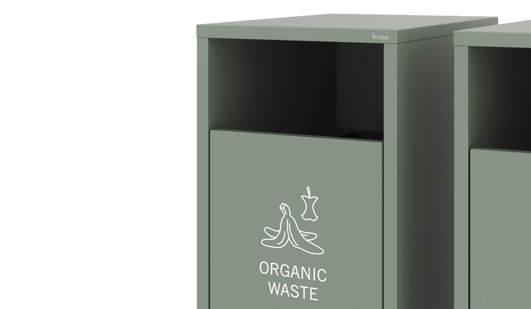 Bene-Recycling-Station-mit-bis-zu-drei-Abfallbehaltern-und-optionaler-Beschriftung