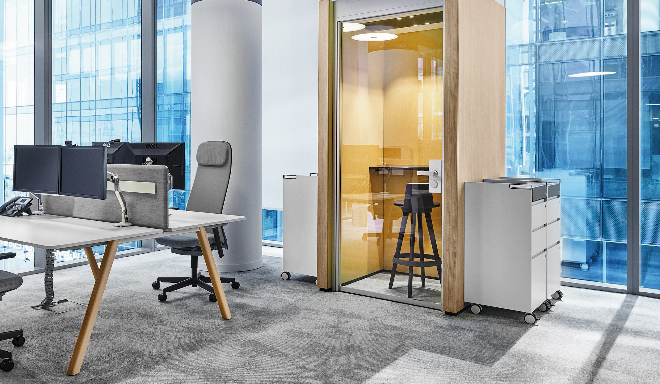 Bene-T-CADDY-Medium-Rollcontainer-mit-individuell-gestaltbarem-Stauraum