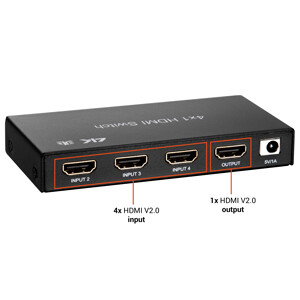 celexon HDMI 2.0 Switch 4x1 celexon HDMI 2.0 Switch 4x1