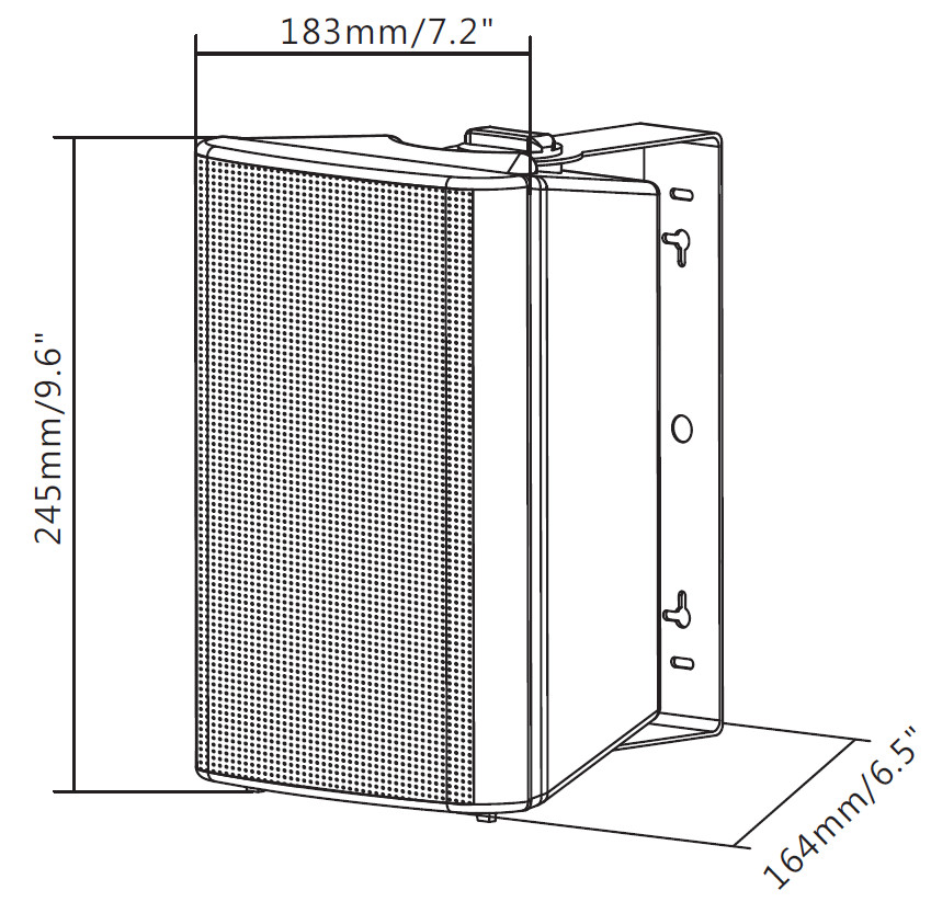 Vision-SP-1900P-professionelle-5-25-Zoll-Wandaktivlautsprecher
