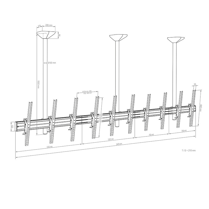 Hagor-comPROnents-R-Menuboard-plafondbevestiging-voor-5-beeldschermen-46-65-portret-max-VESA-400x600