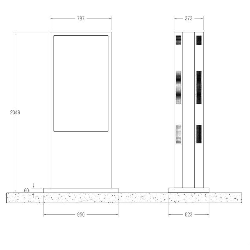 Hagor-ScreenOut-Pro-OH55-Back-to-Back-Outdoorstele-voor-Samsung-OH55-serie