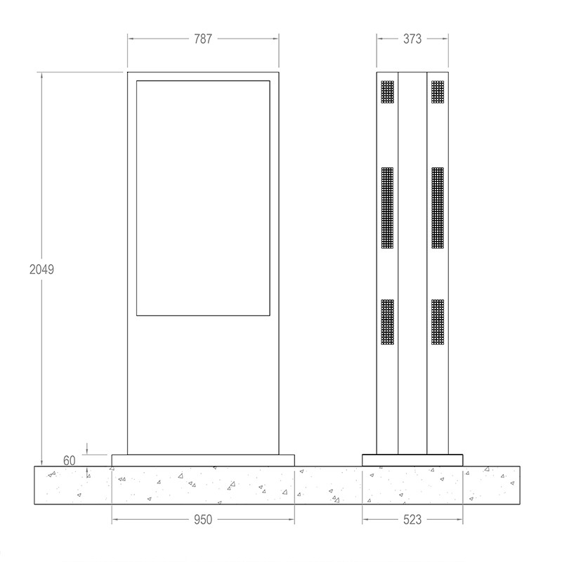 Hagor-ScreenOut-Pro-LG-55XE4F-back-to-back-buitenstele-voor-LG-55XE4F