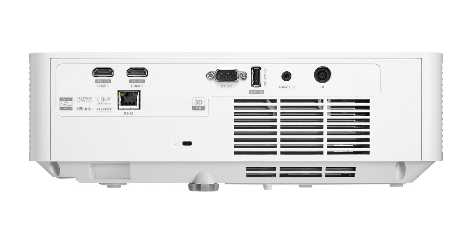 Optoma-ZW410UST-4K-Ultrakurzdistanz-Beamer-mit-4000-Lumen-und-kompaktem-Design-fur-Prasentationen-auf-kleinstem-Raum-Demoware-Platin
