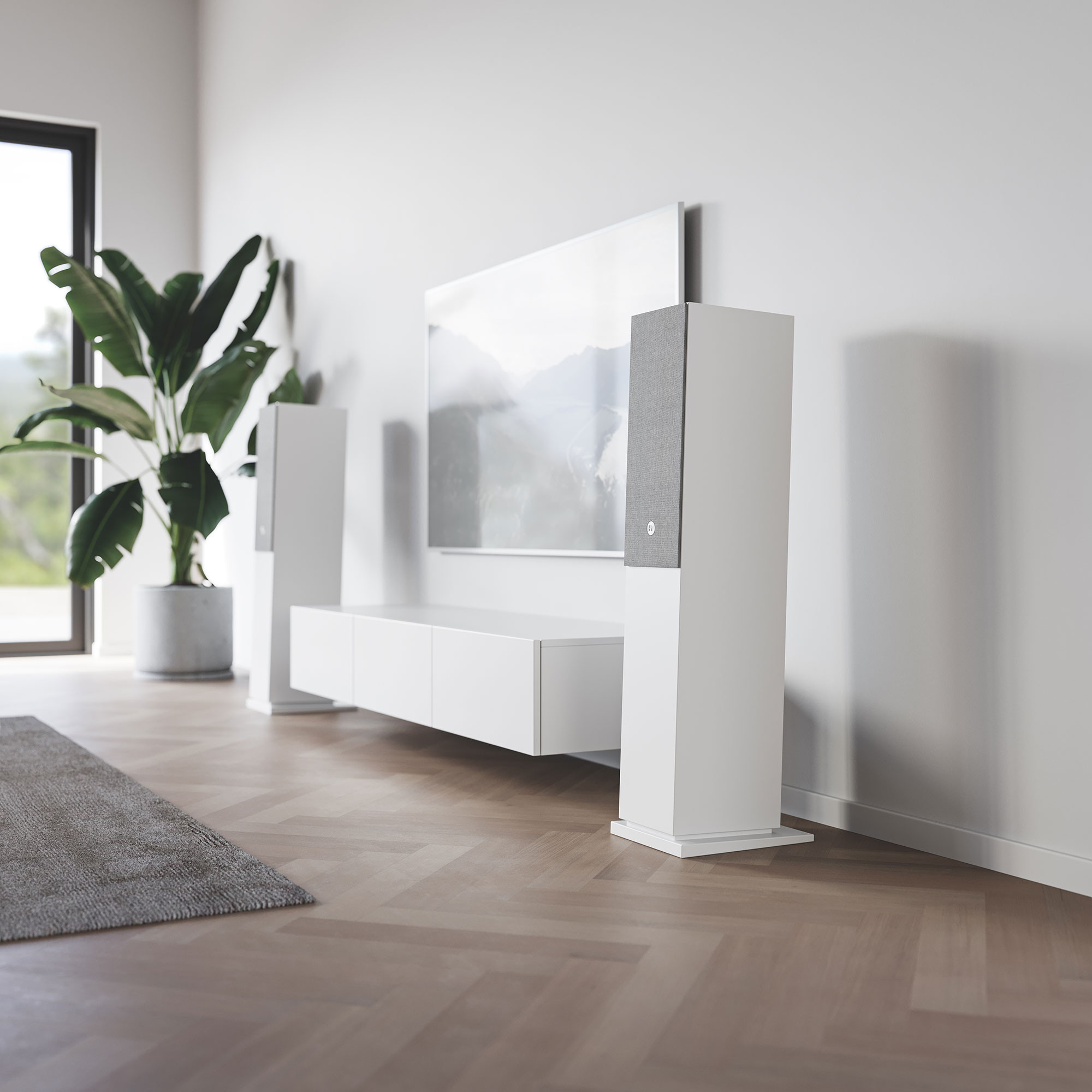 Audio-Pro-A48-W-Wireless-Multiroom-Standlautsprecher-in-Weiss-Demoware